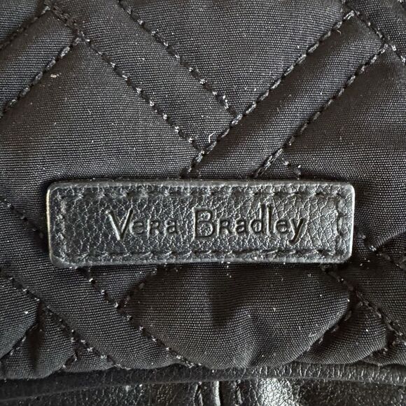 Vera Bradley Vivian Hobo Bag Quilted Black Purse - Picture 6 of 8